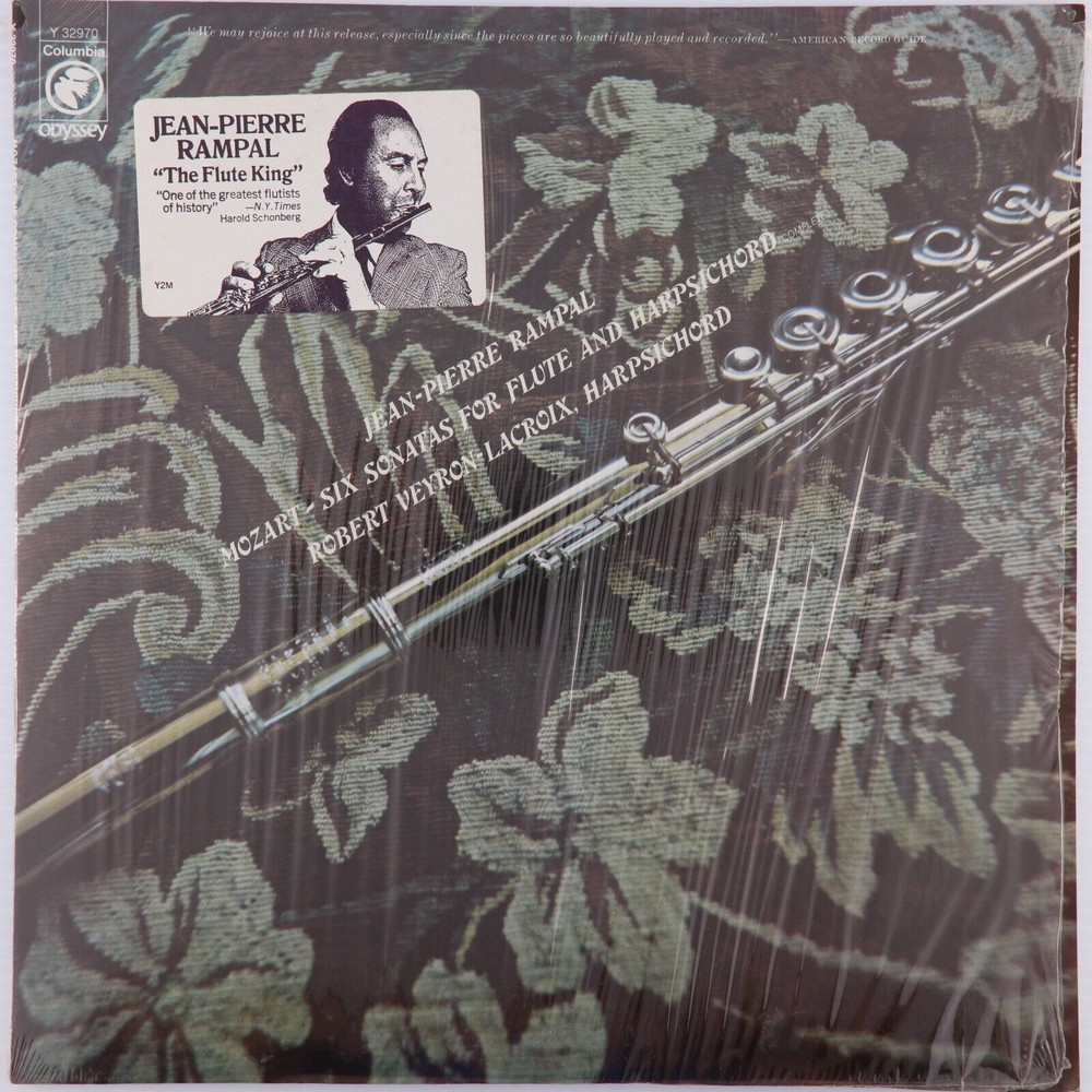 Mozart / Jean-Pierre Rampal - Six Sonatas For Flute & Harpsichord 12" LP Record